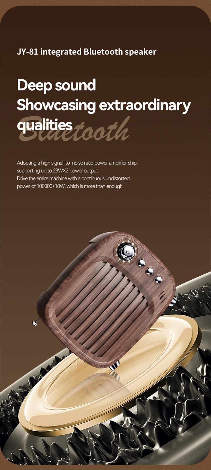 JY-81 Retro TV Bluetooth Speaker